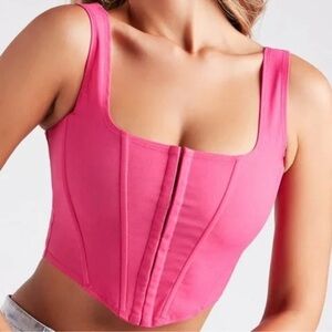 💙❤️ Used pink crop top corset